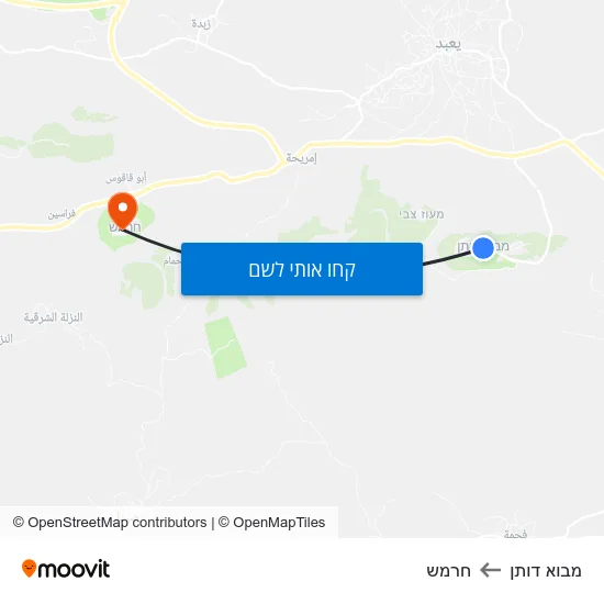 מפת מבוא דותן לחרמש