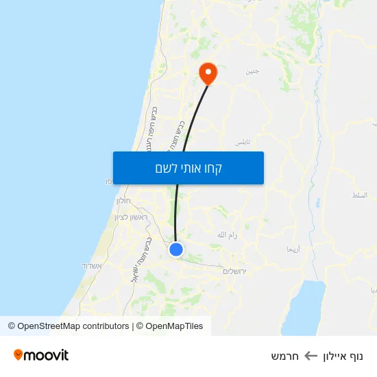מפת נוף איילון לחרמש