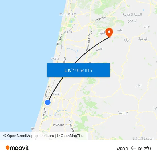 מפת גליל ים לחרמש