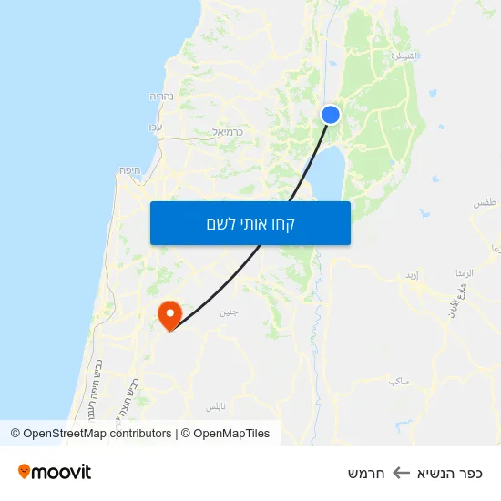 מפת כפר הנשיא לחרמש