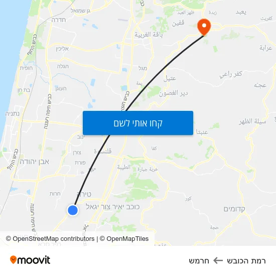 מפת רמת הכובש לחרמש