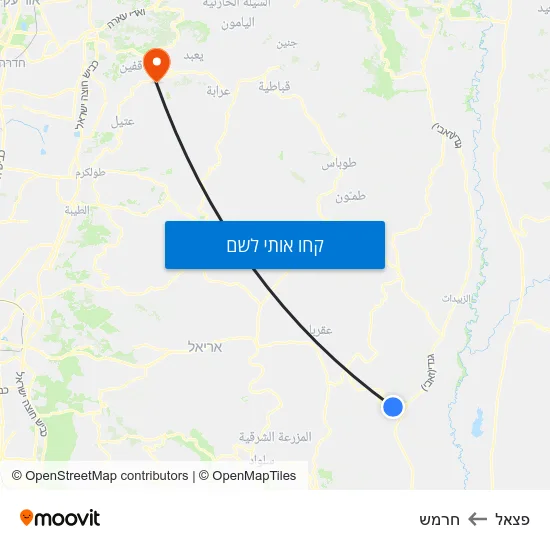 מפת פצאל לחרמש