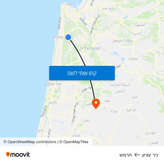 מפת ניר עציון לחרמש