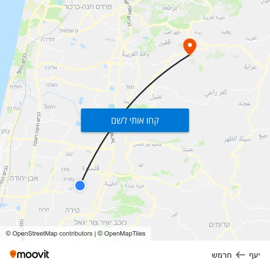 מפת יעף לחרמש