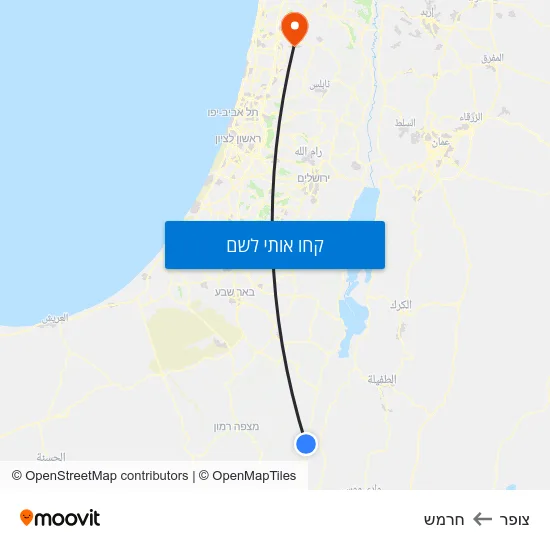 מפת צופר לחרמש