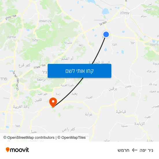 מפת ניר יפה לחרמש
