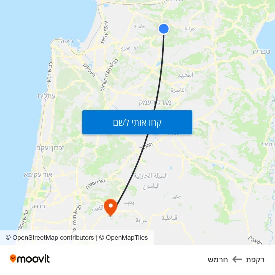 מפת רקפת לחרמש