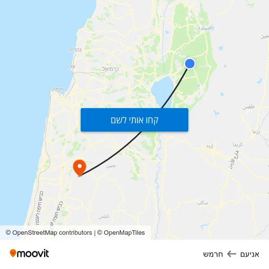 מפת אניעם לחרמש