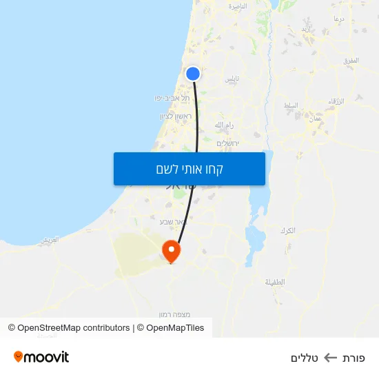 מפת פורת לטללים