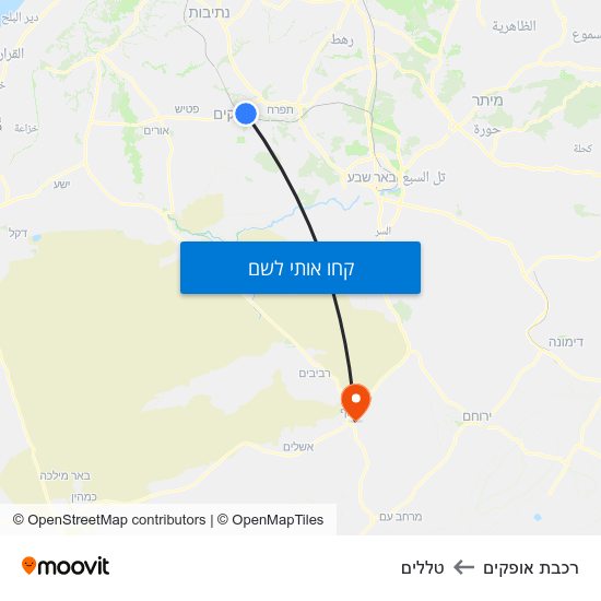 מפת רכבת אופקים לטללים