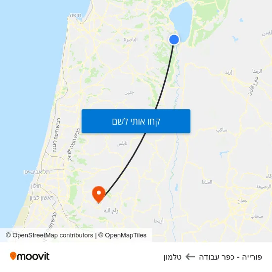 מפת פורייה - כפר עבודה לטלמון