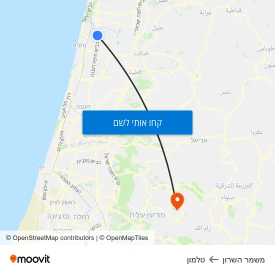 מפת משמר השרון לטלמון