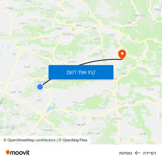 מפת דמיידה לטפחות