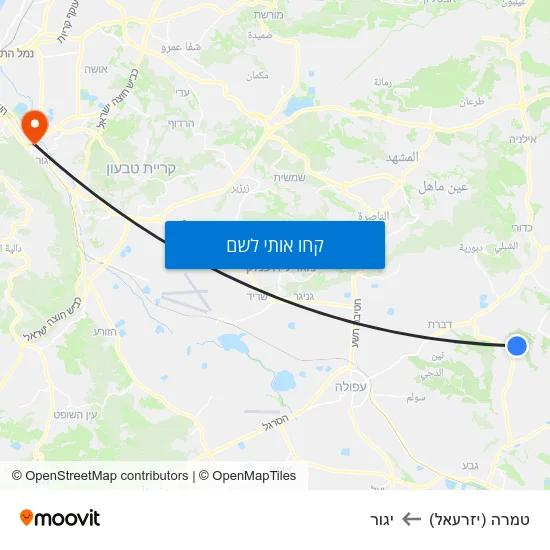 מפת טמרה (יזרעאל) ליגור