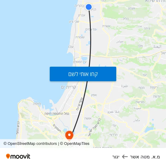 מפת מ.א. מטה אשר ליגור