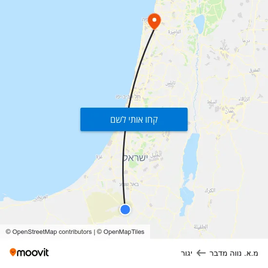 מפת מ.א. נווה מדבר ליגור