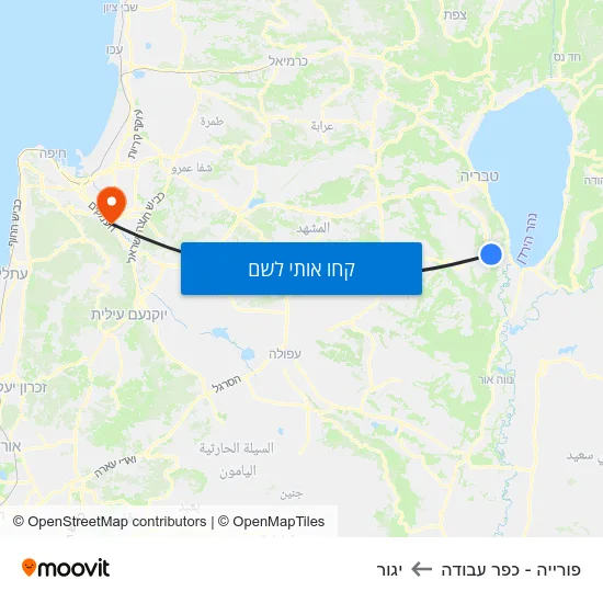 מפת פורייה - כפר עבודה ליגור