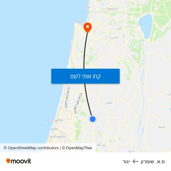מפת מ.א. שומרון ליגור