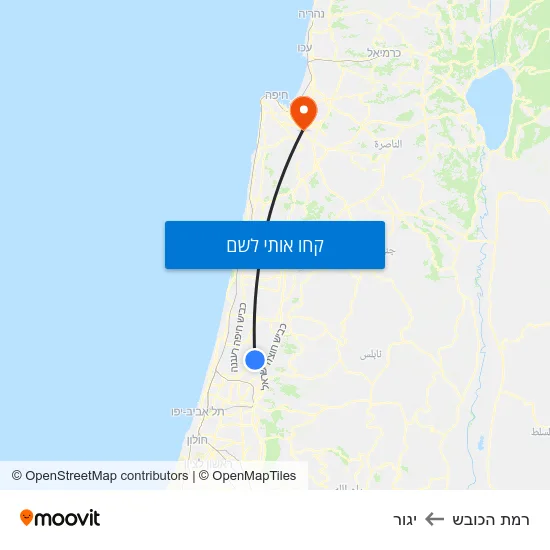 מפת רמת הכובש ליגור