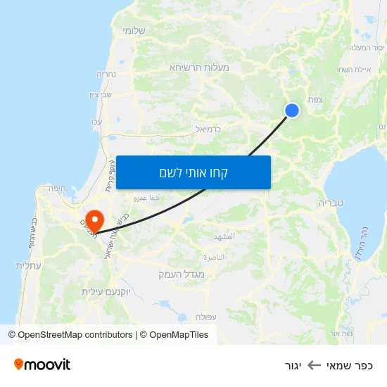 מפת כפר שמאי ליגור
