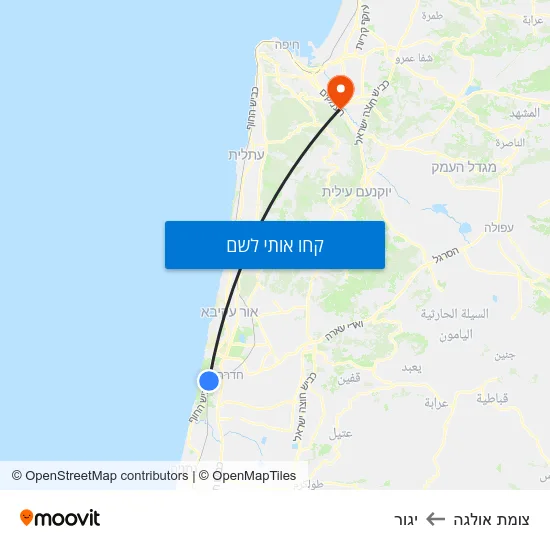 מפת צומת אולגה ליגור