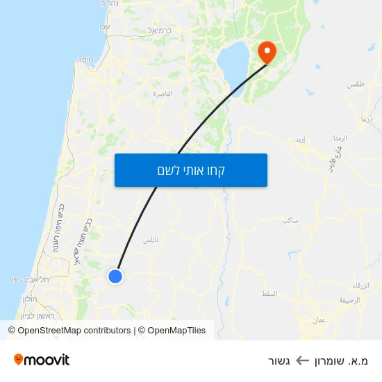 מפת מ.א. שומרון לגשור