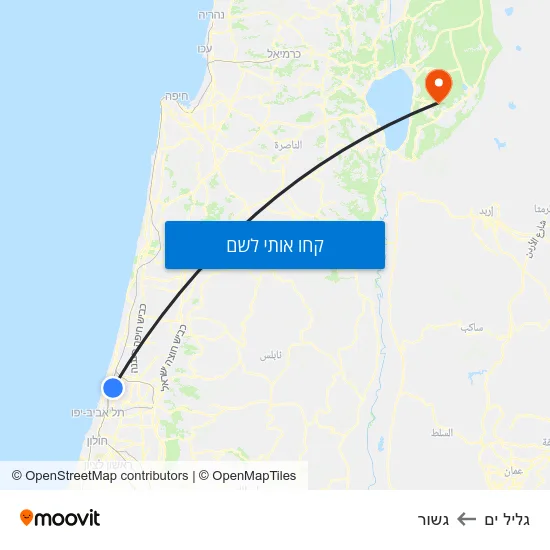 מפת גליל ים לגשור