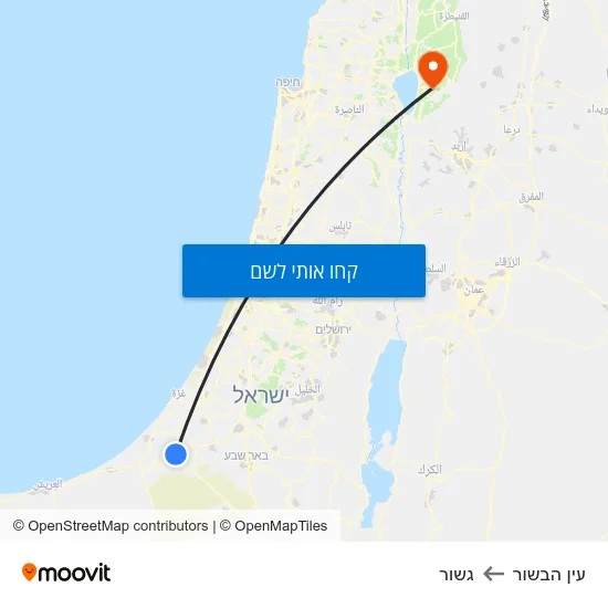 מפת עין הבשור לגשור