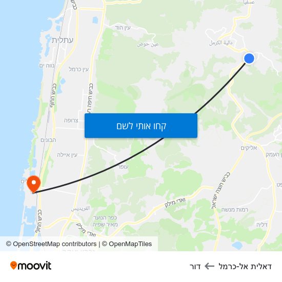 מפת דאלית אל-כרמל לדור
