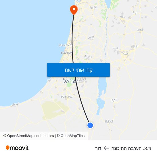 מפת מ.א. הערבה התיכונה לדור