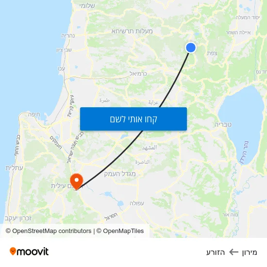 מפת מירון להזורע