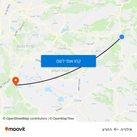 מפת אילנייה להזורע