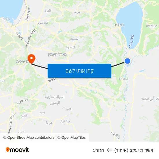 מפת אשדות יעקב (איחוד) להזורע