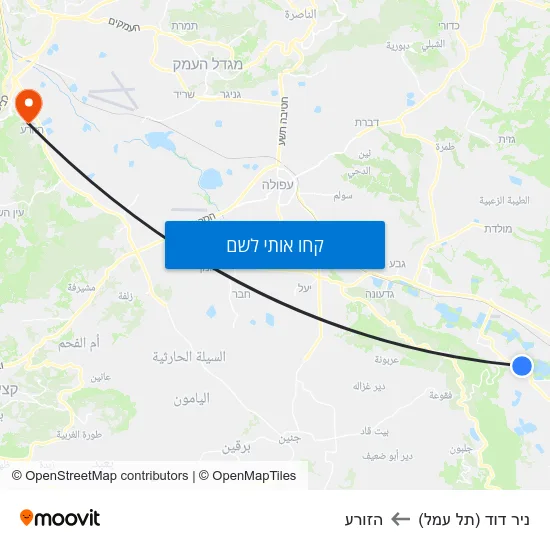 מפת ניר דוד (תל עמל) להזורע