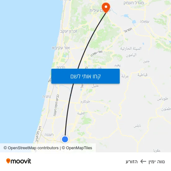 מפת נווה ימין להזורע