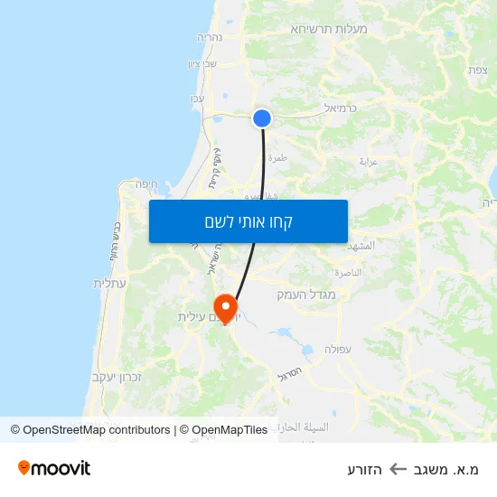 מפת מ.א. משגב להזורע