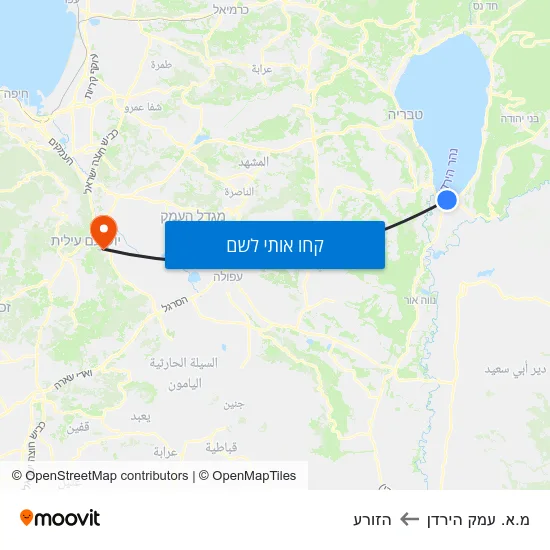 מפת מ.א. עמק הירדן להזורע