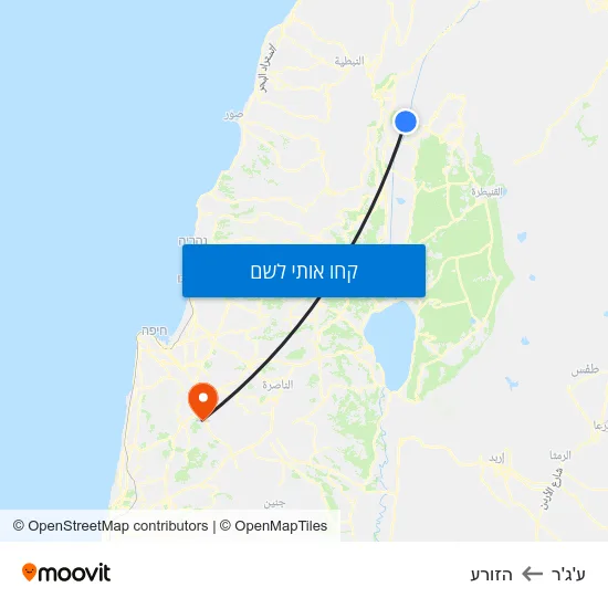 מפת ע'ג'ר להזורע