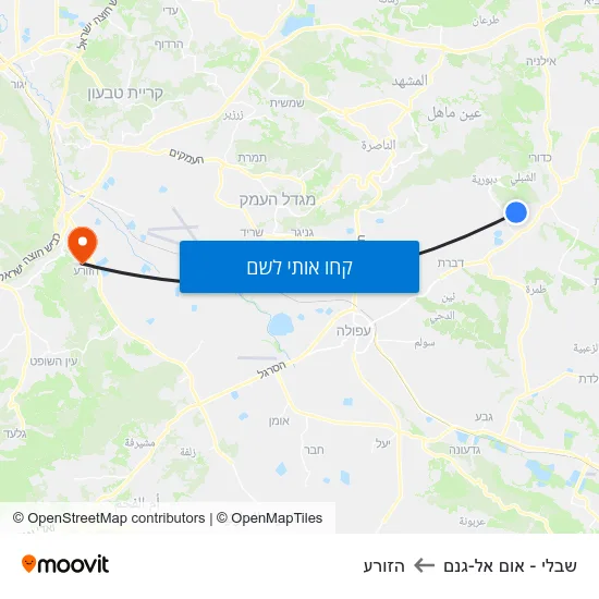 מפת שבלי - אום אל-גנם להזורע