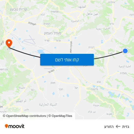 מפת גזית להזורע