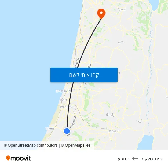 מפת בית חלקיה להזורע