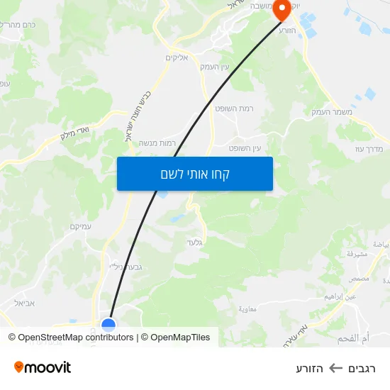 מפת רגבים להזורע