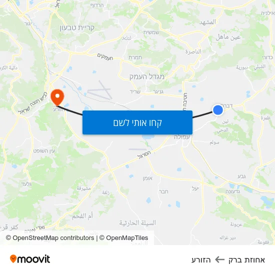 מפת אחוזת ברק להזורע