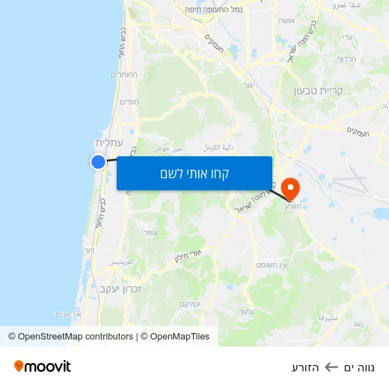 מפת נווה ים להזורע