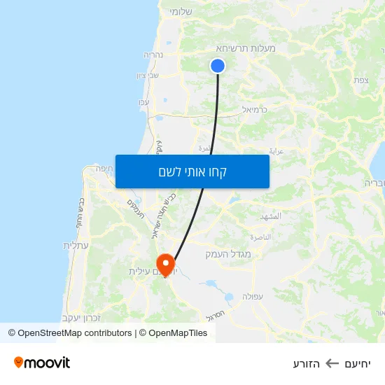 מפת יחיעם להזורע