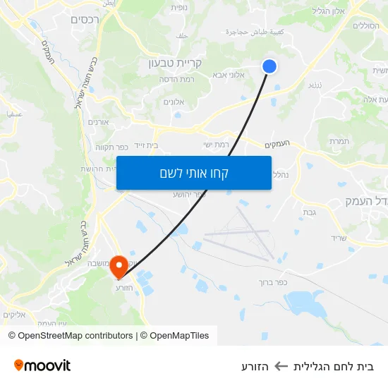מפת בית לחם הגלילית להזורע