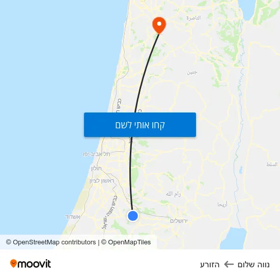מפת נווה שלום להזורע