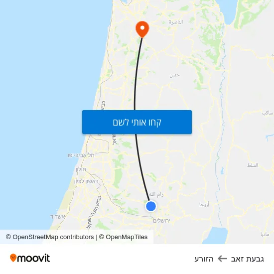 מפת גבעת זאב להזורע