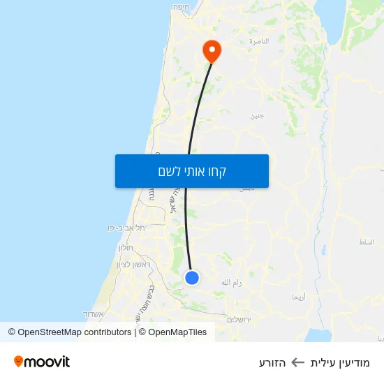 מפת מודיעין עילית להזורע