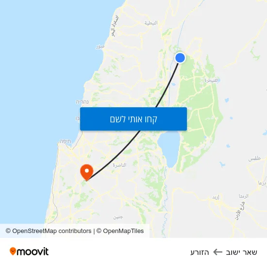מפת שאר ישוב להזורע